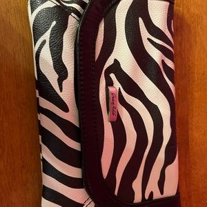 Grace Adele clutch with chain strap NWT Zebra stripe